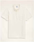 Brooks Brothers Men's Stretch Cotton Seersucker Polo Shirt | White