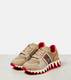 Christian Louboutin Nastroshark leather and canvas sneakers