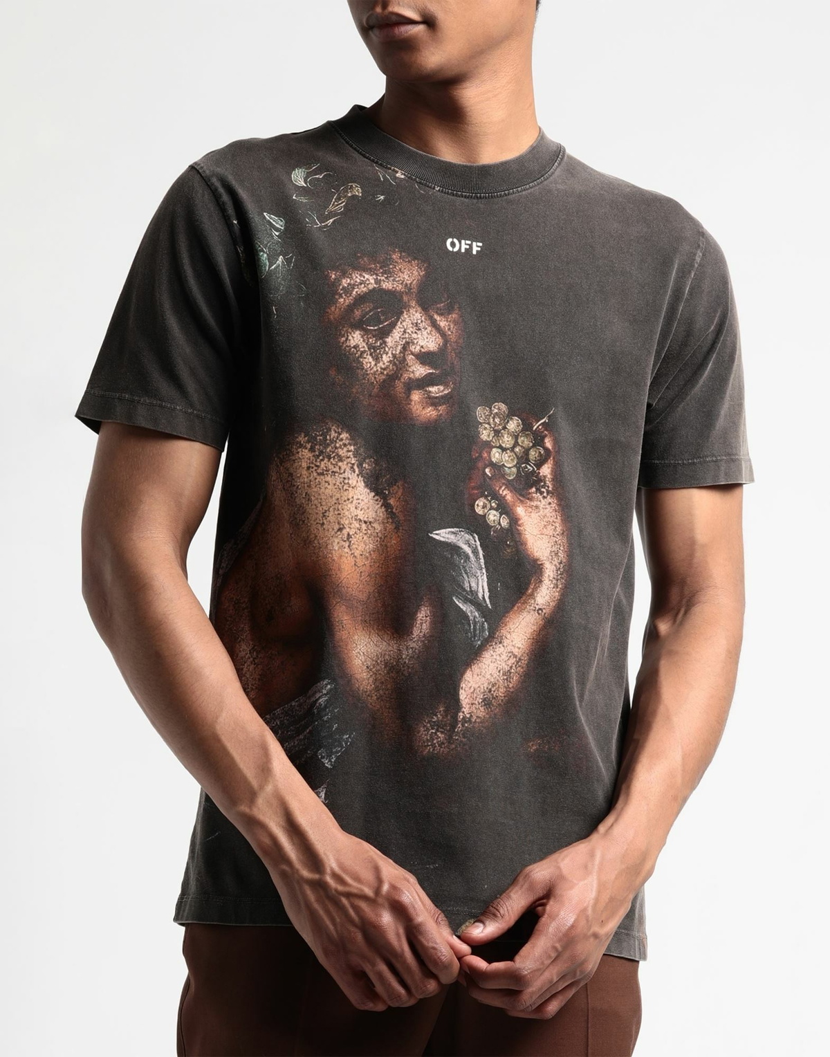 Off-white Mens T-shirt Dark in Brown