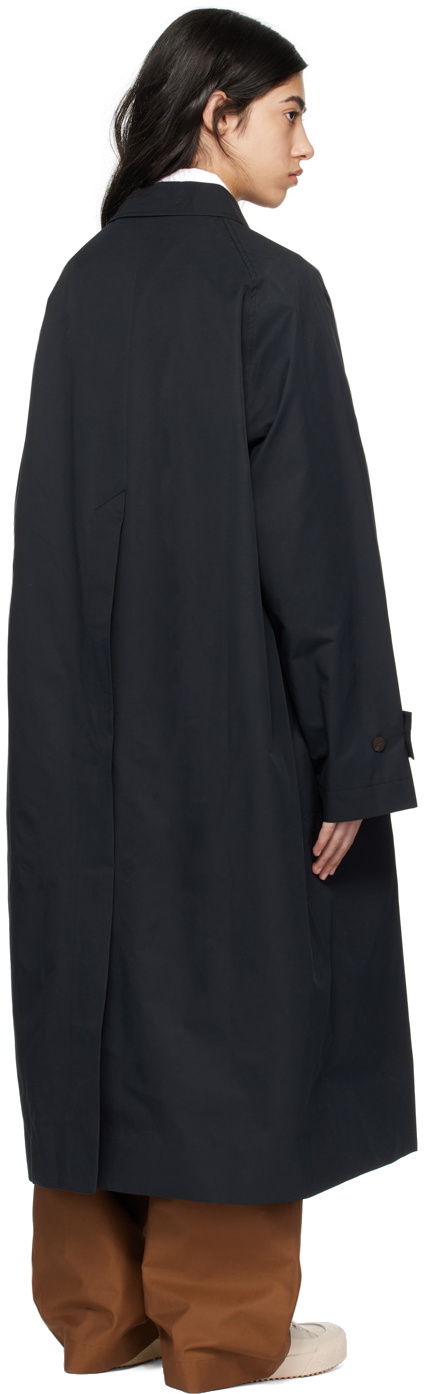 Studio Nicholson Navy Holin Trench Coat Studio Nicholson