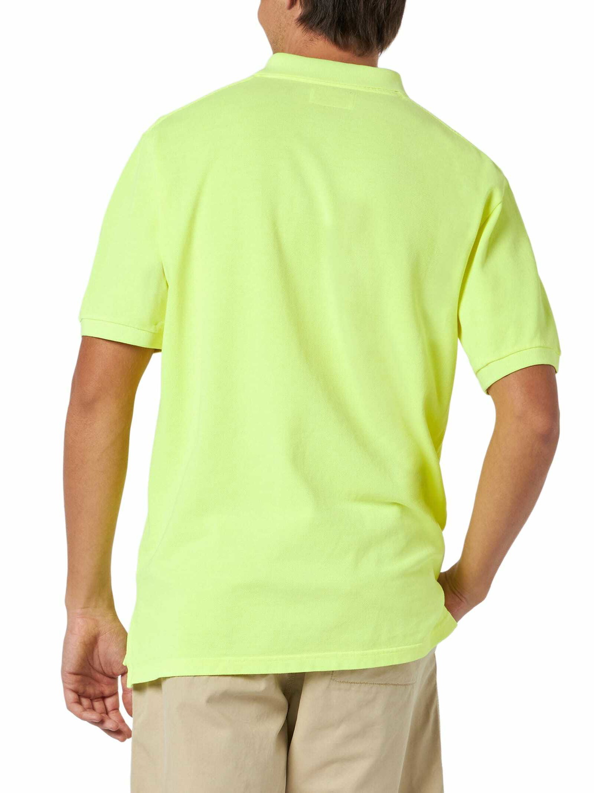 MC2 Saint Barth Man Fluo Yellow Piquet Polo With St. Barth Logo And ...