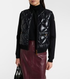Moncler Down-paneled cotton cardigan