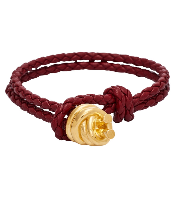 Photo: Bottega Veneta Knot braided leather and sterling silver bracelet