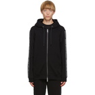 Burberry Black Logo Tape Zip-Up Hoodie