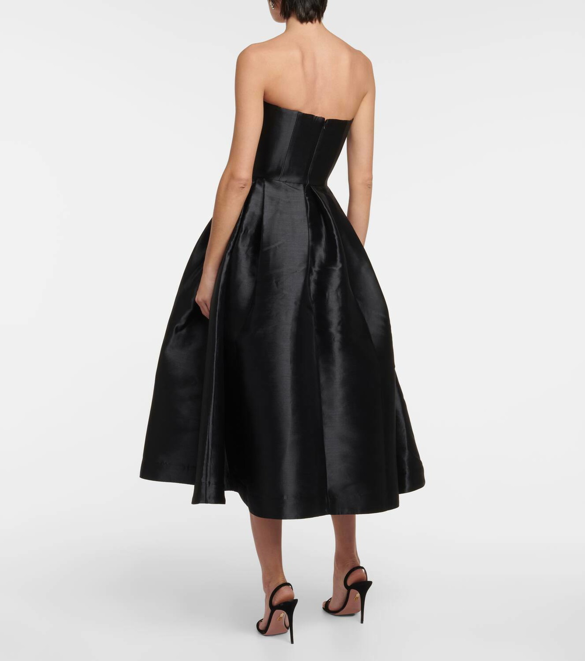 black cut out bodycon dress Reina Cut Out Bodycon Midi Dress in Black