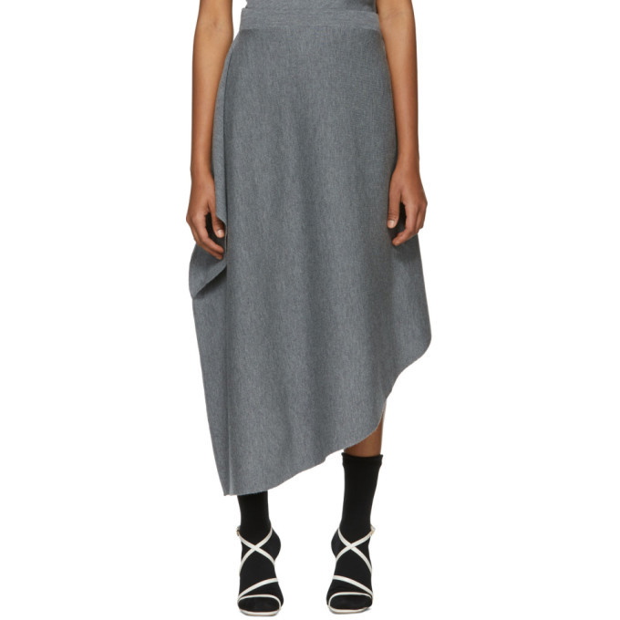 Photo: JW Anderson Grey Merino Asymmetric Skirt