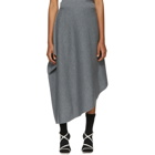 JW Anderson Grey Merino Asymmetric Skirt