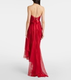 Maria Lucia Hohan Jolie ruched silk bustier gown