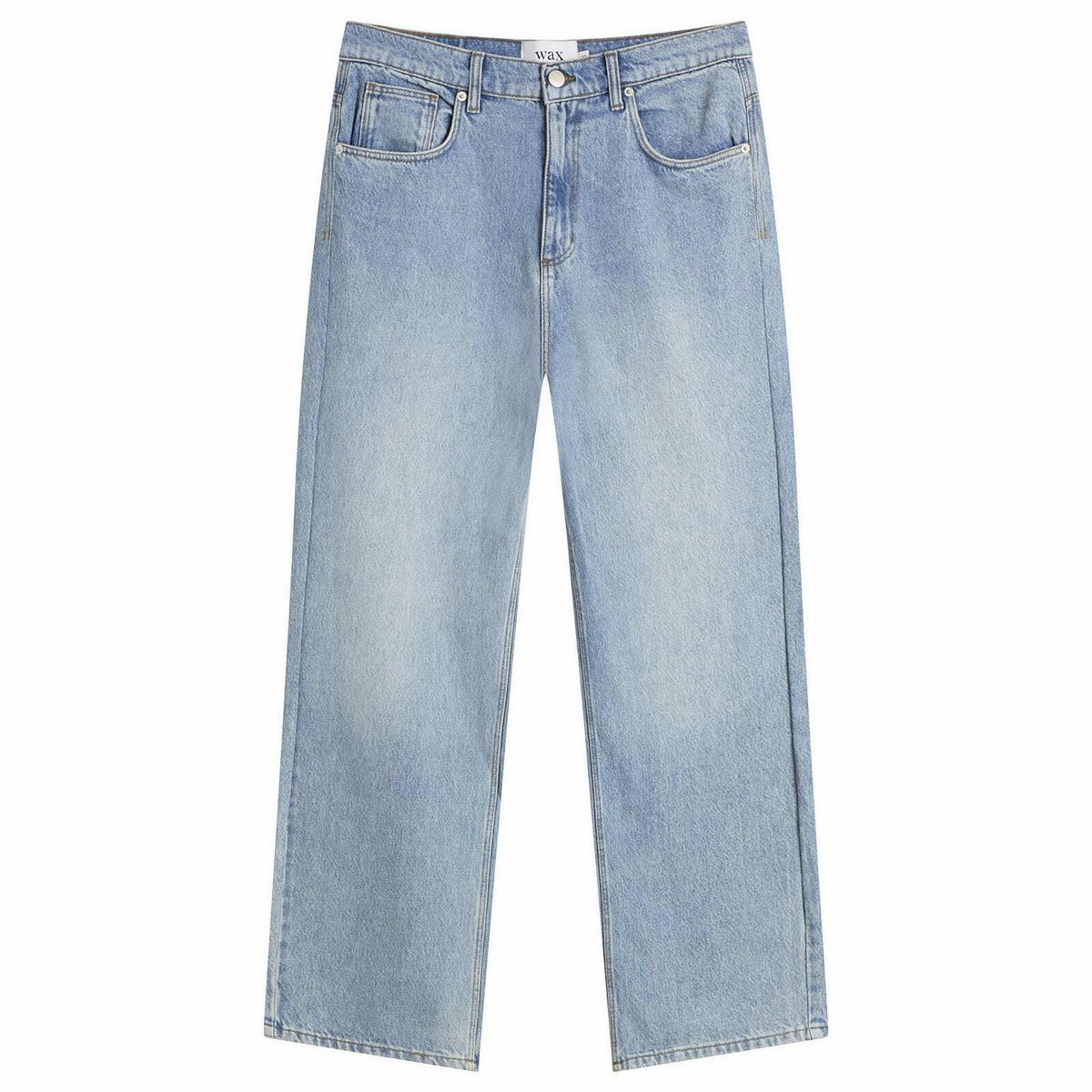 Wax London Men's Vintage Denim Loose Fit Jeans in Antique Blue