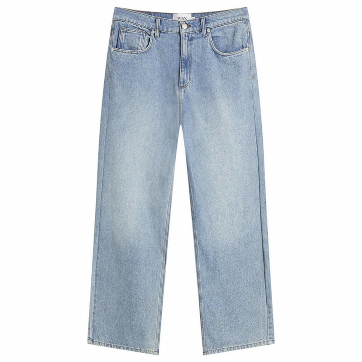 Photo: Wax London Men's Vintage Denim Loose Fit Jeans in Antique Blue