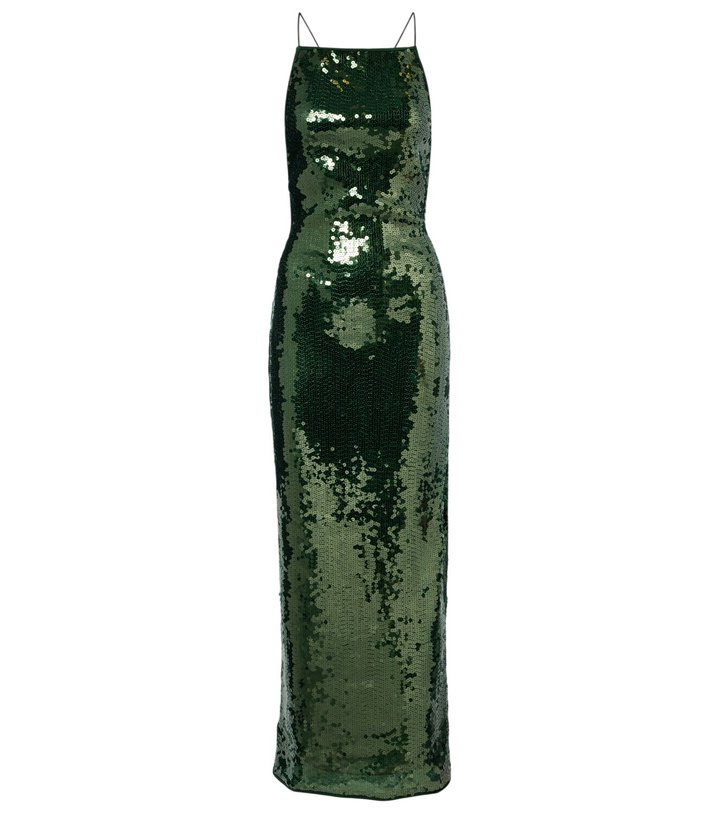 green emerald velvet dress Lumiere Plumage Slip Dress Emerald Green — Maxi Dresses main image 1