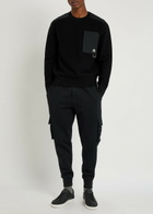 Moose Knuckles Lowan Panelled Knit Sweatshirt Black