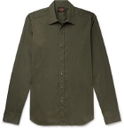 Tod's - Slim-Fit Garment-Dyed Cotton-Blend Twill Shirt - Green