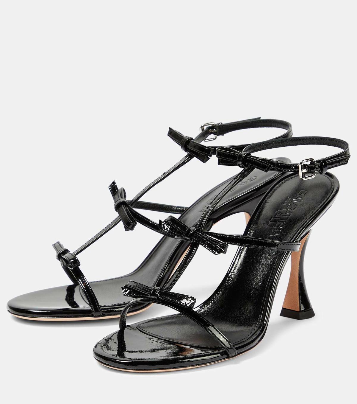 Giambattista Valli Love Bow patent leather sandals