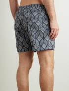 Altea - Straight-Leg Mid-Length Printed Swim Shorts - Blue