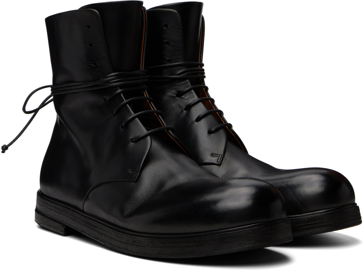 Marsèll Black Zucca Zeppa Combat Boots