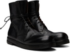 Marsèll Black Zucca Zeppa Combat Boots