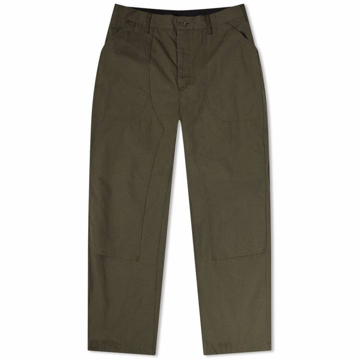 Photo: Engineered Garments Men's Climbing Pant in Olive Heavyweight Ripstop