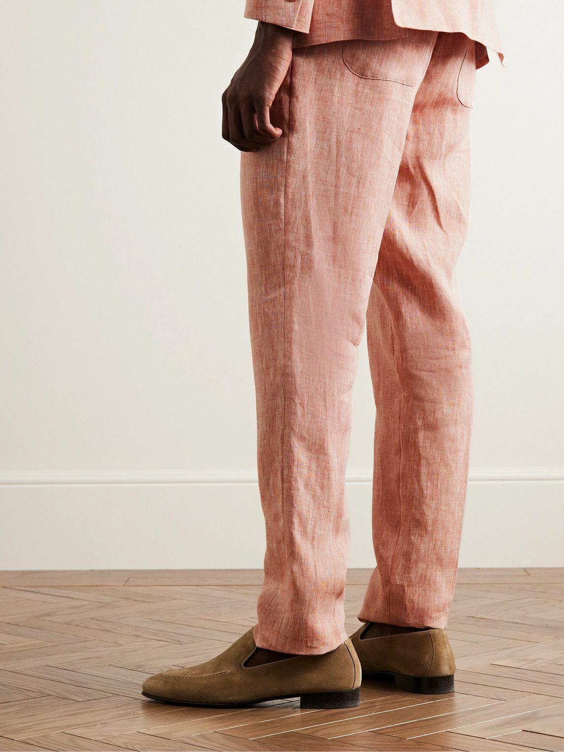 Pink Wide Leg Linen Pants – Me&B