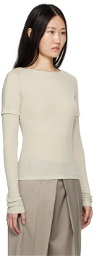 LOW CLASSIC Beige Layered Long Sleeve T-Shirt