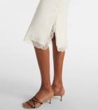 Róhe Lace-trimmed slip dress