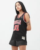 Mitchell & Ness Nba Women's Swingman Jersey Chicago Bulls 1997 98 Dennis Rodman #91 Black Tops & Tanks