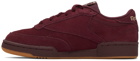 Reebok Classics Burgundy Suede Club C 85 Sneakers