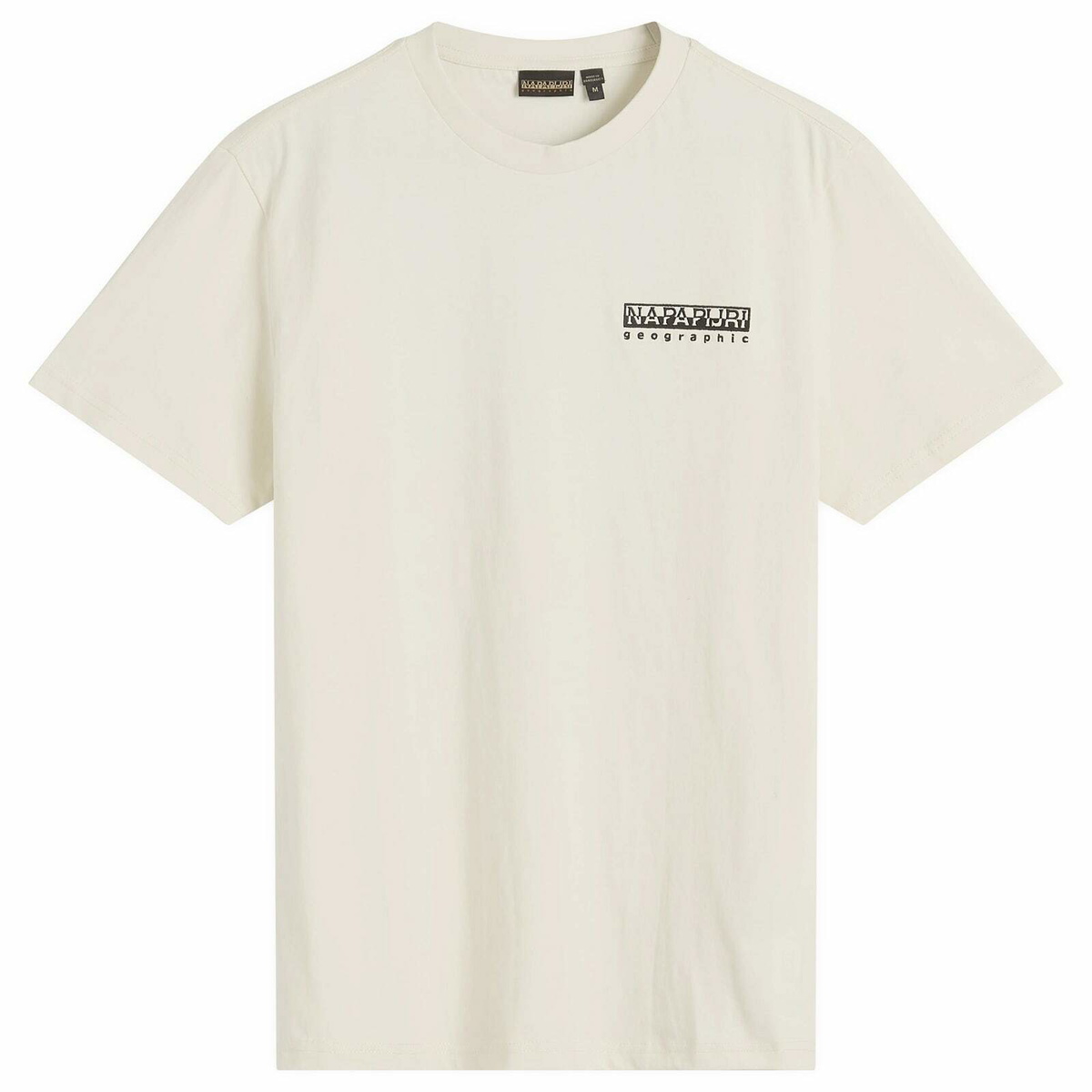 Napapijri Men's Geographic Back Print T-Shirt in White Whisper