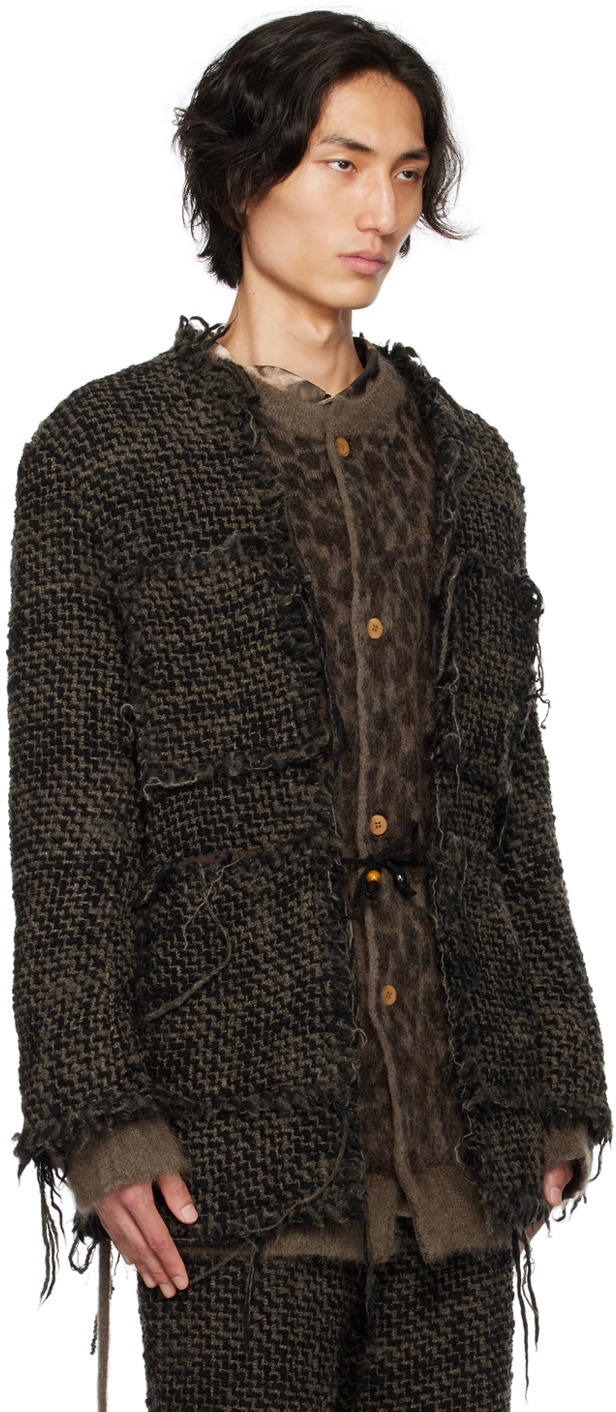 Magliano Green Raw Edge Jacket Magliano