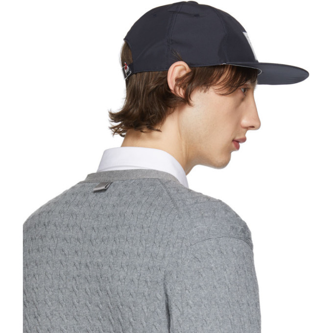 Thom Browne Navy Logo Baseball Cap Thom Browne