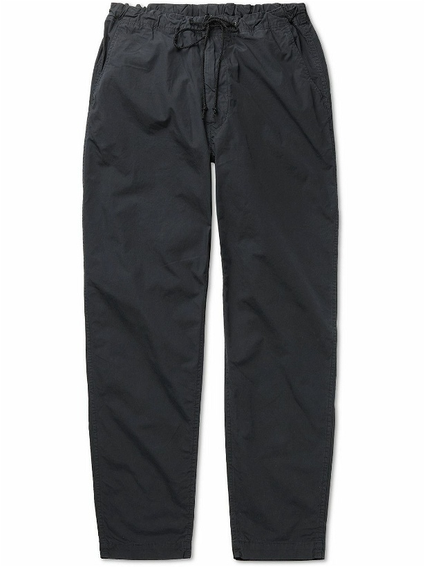 Photo: OrSlow - New Yorker Tapered Cotton Drawstring Trousers - Gray