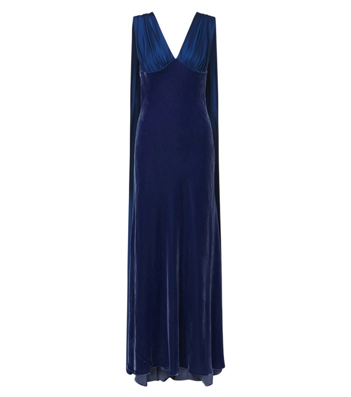 Photo: Simkhai Mariselle caped velvet gown