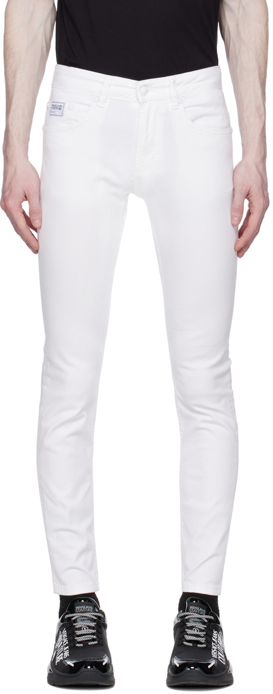 Versace White Slim-Fit Jeans
