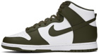 Nike White & Khaki Dunk High Retro Sneakers