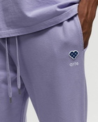 Arte Antwerp Arte Heart Circle Patch Pants Purple - Mens - Sweatpants