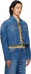 Jean Paul Gaultier Blue 'The Buttoned' Denim Jacket