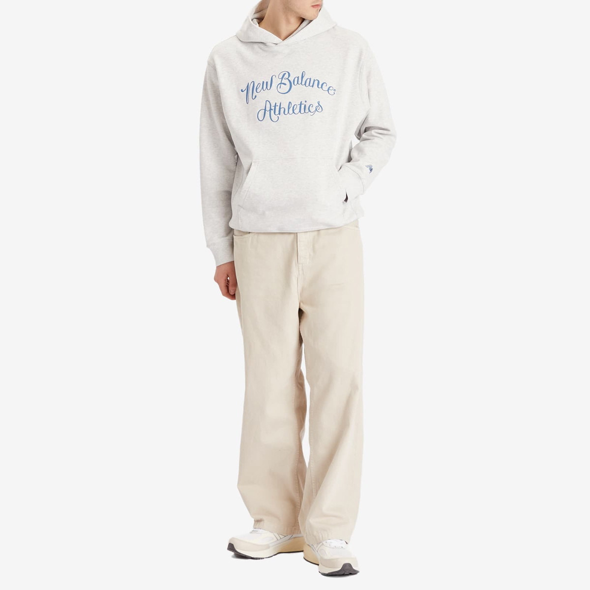 New Balance Athletics Relaxed League Hoodie in Ash Heather