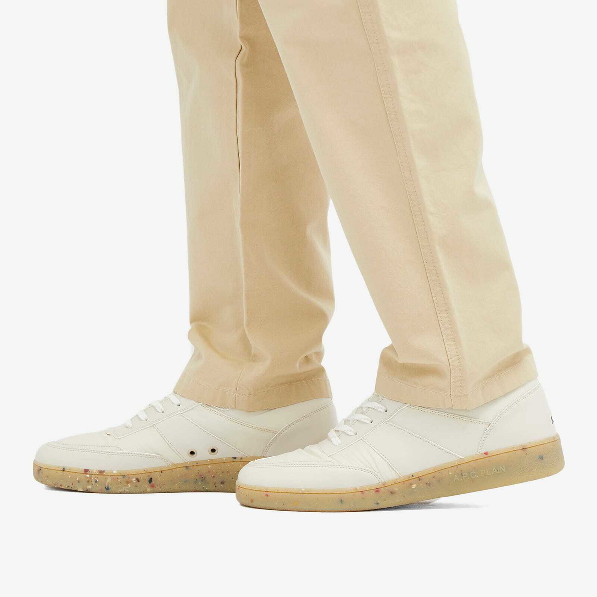 A.P.C. Men's Plain Sneaker in Beige
