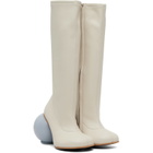YUME YUME Off-White Ball Tall Boots