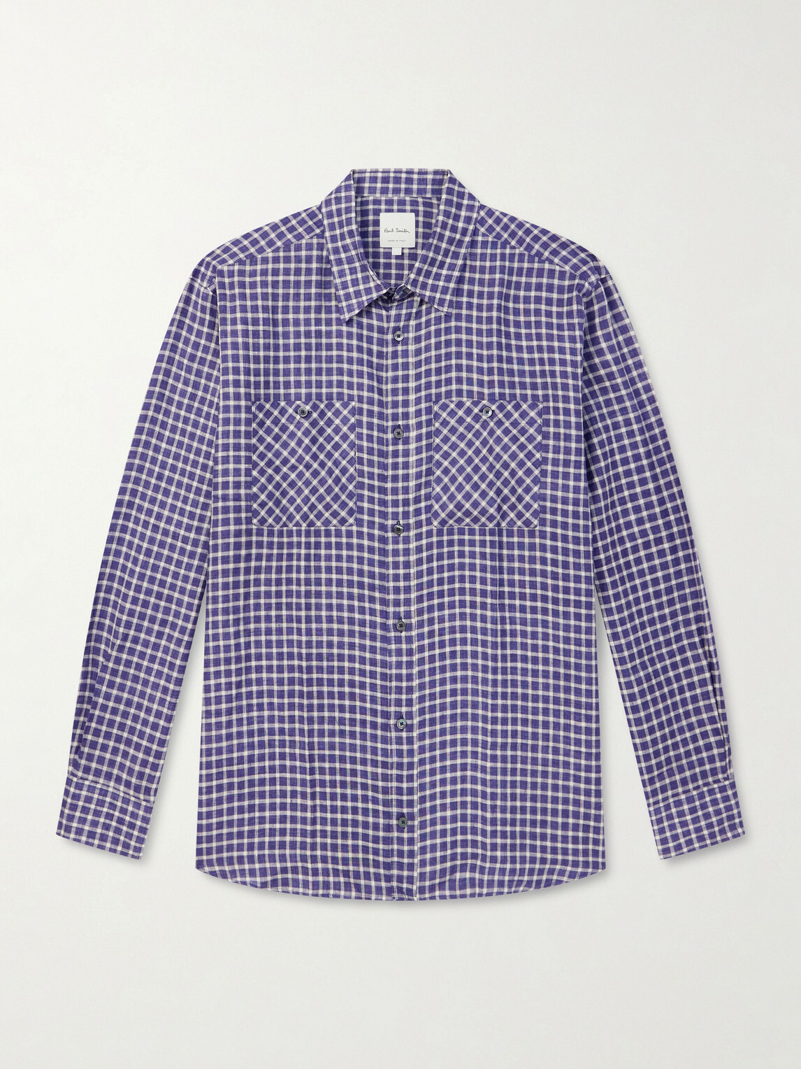 Paul Smith - Checked Linen Shirt - Blue Paul Smith