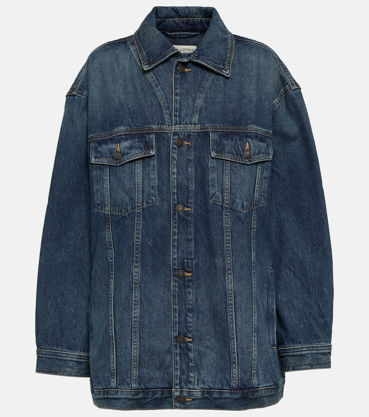 Tessa Oversized Denim Jacket with Faux Shearling