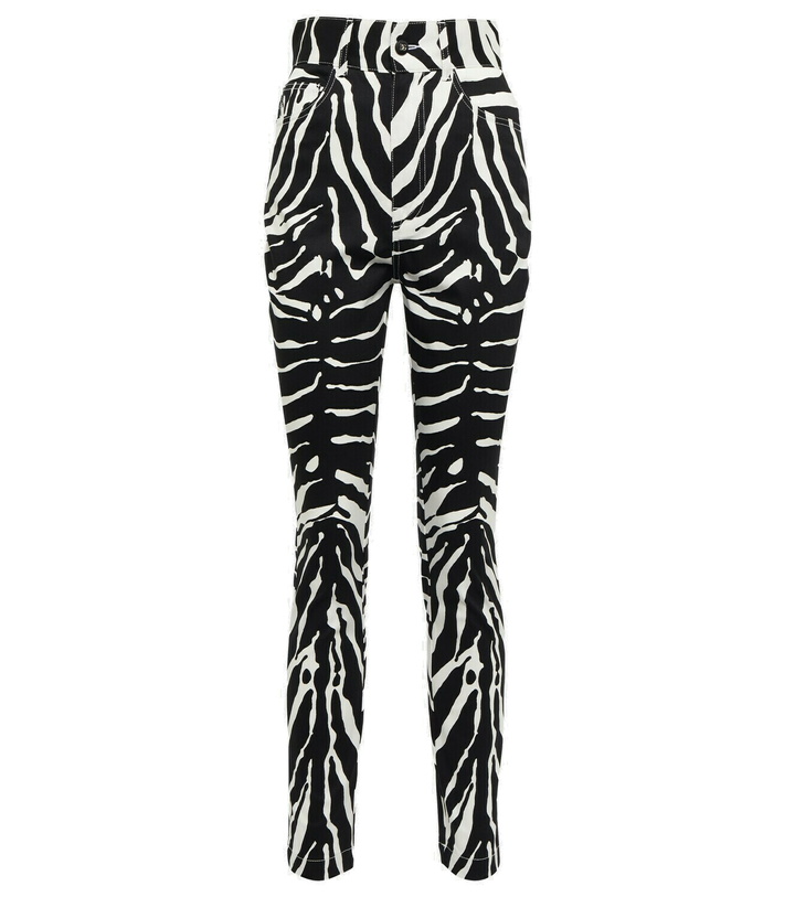 Photo: Dolce&Gabbana - Zebra-print high-rise drill pants