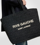 Saint Laurent Rive Gauche Medium raffia-effect tote bag