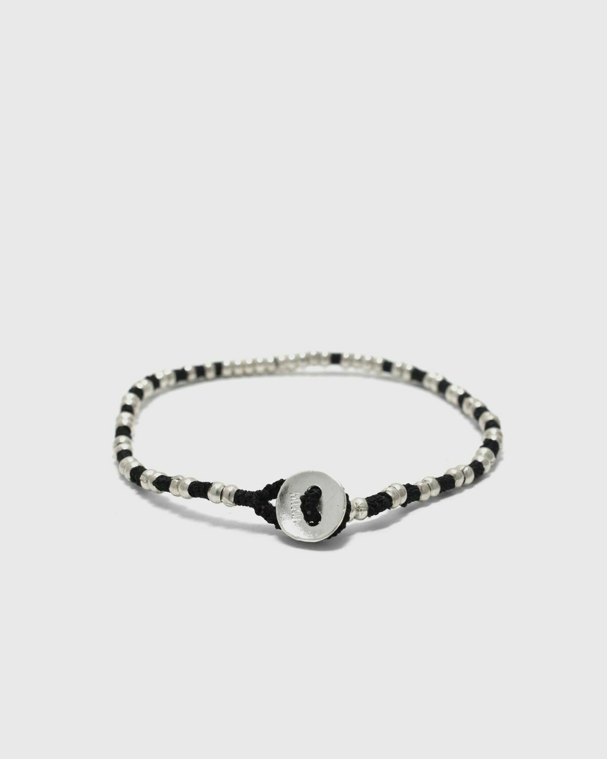 MIKIA Silver beads black/silver Mens Jewellery