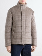 N.PEAL - Quilted Houndstooth Cashmere Jacket - Brown