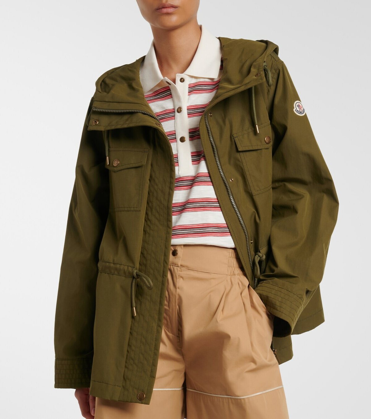 Moncler Serin hooded canvas jacket