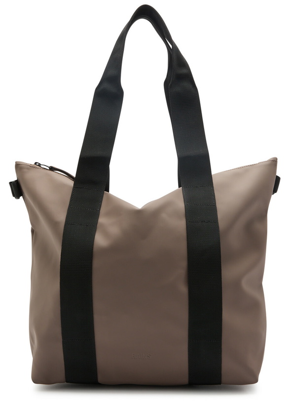Photo: Rains Mini Rubberised Tote - Chocolate - One Size