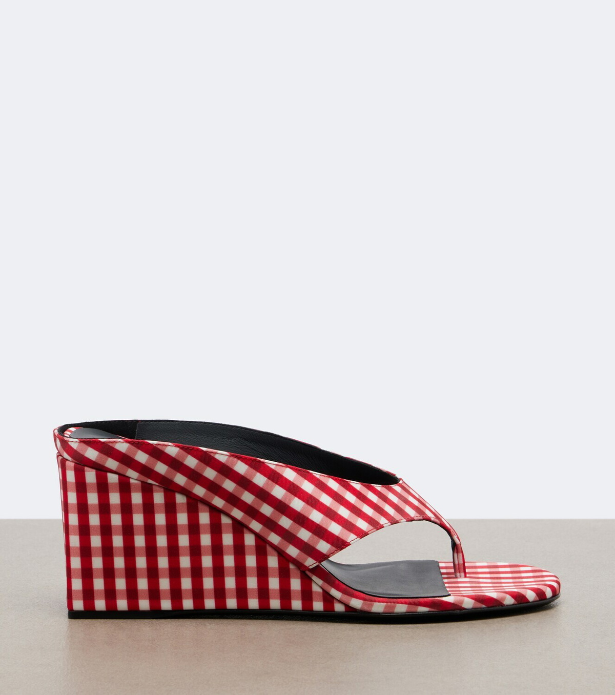 Alaïa Cube gingham wedge sandals