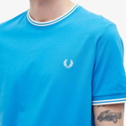 Fred Perry Men's Twin Tipped T-Shirt in Kingfisher