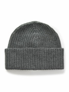 Brunello Cucinelli - Ribbed Cashmere Beanie - Gray